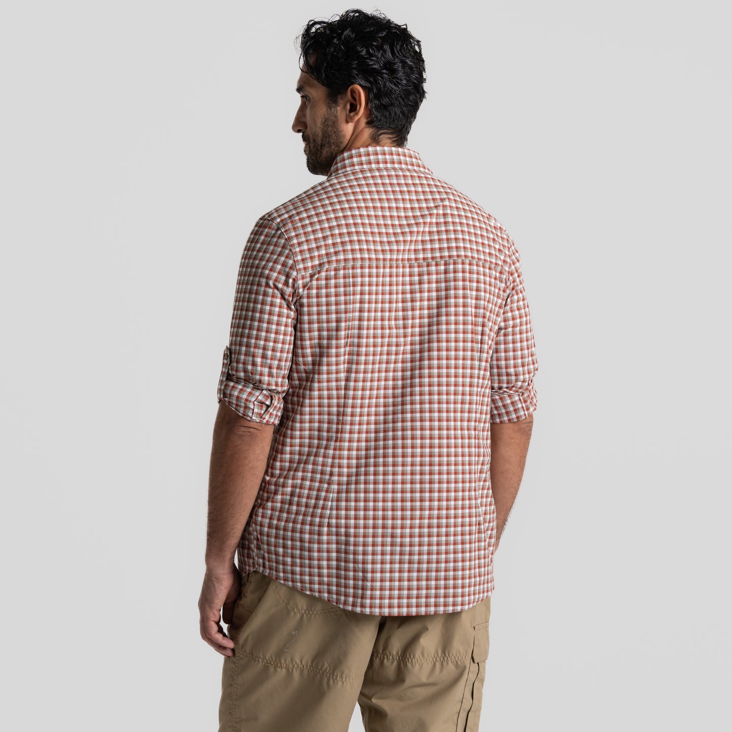 Men's NosiLife Nuoro Check Long Sleeved Shirt | Red Beach Check