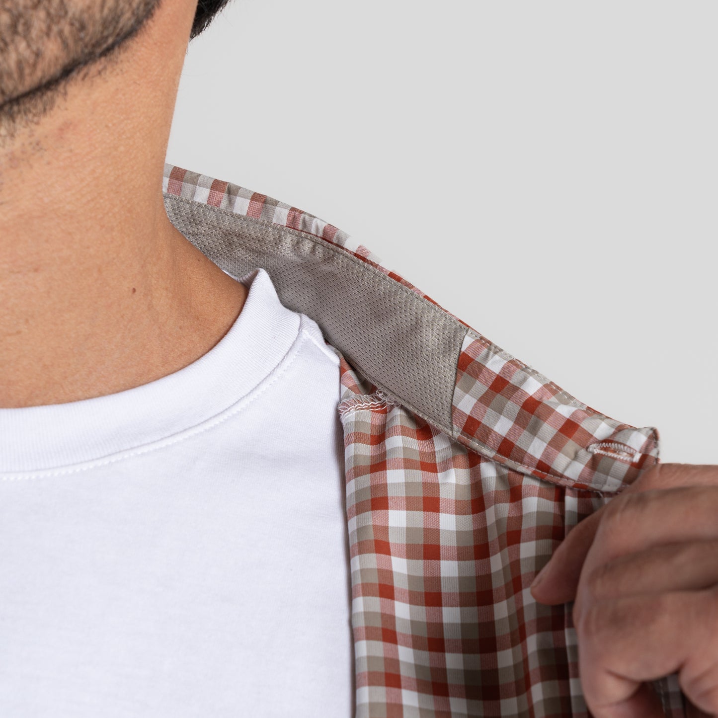 Men's NosiLife Nuoro Check Long Sleeved Shirt | Red Beach Check